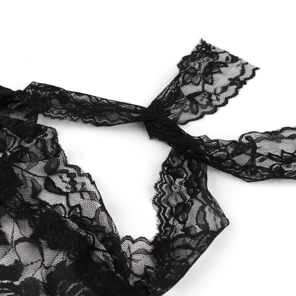 Women Sexy Lace Lingerie Set Nightwear Thong Tie Neck Ladies Underwear Bodysuit