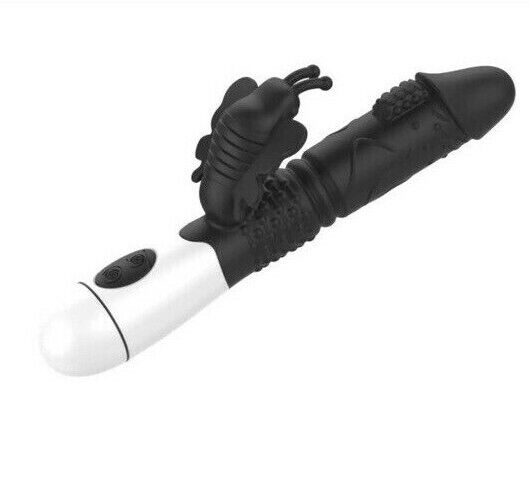 Aphrodite 30 Speeds Ribbed Butterfly Dildo Vibrator