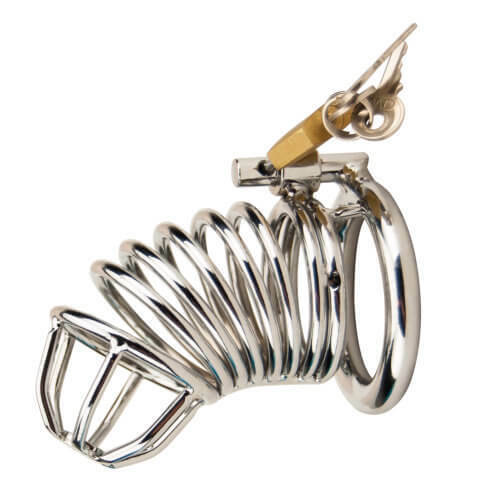 Bondage Impound Spiral Male Chastity Device Cage