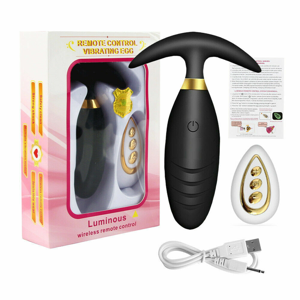 Wireless Anal Butt Plug Remote Control Vibrating Clitoris Stimulator Sex Toys UK