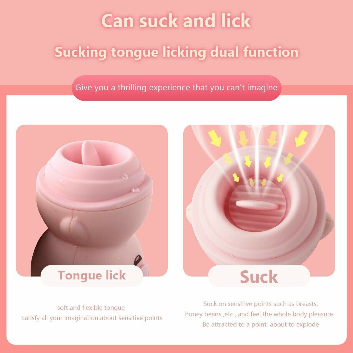 Licking Tongue Vibrating Pig Power Vibrator Clitoris Masturbation Nipple Massage