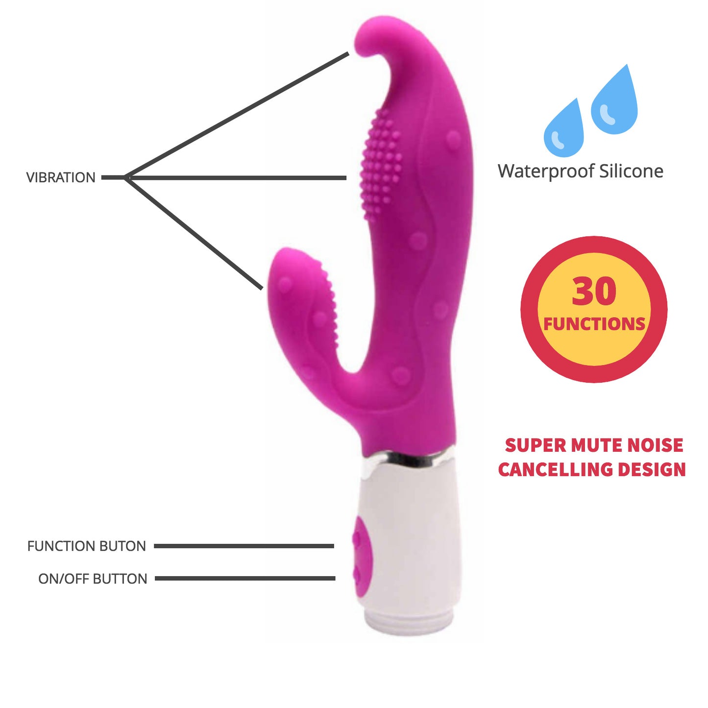 Aphrodite Textured Double Tickler Dildo Vibrator