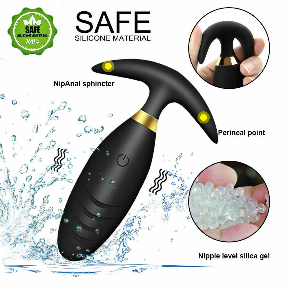 Wireless Anal Butt Plug Remote Control Vibrating Clitoris Stimulator Sex Toys UK