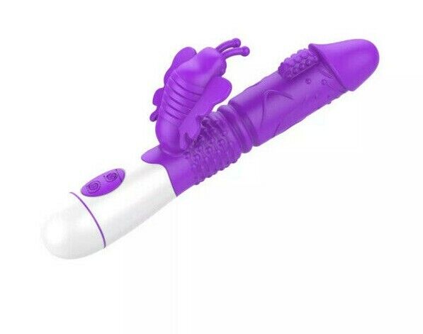 Aphrodite 30 Speeds Ribbed Butterfly Dildo Vibrator