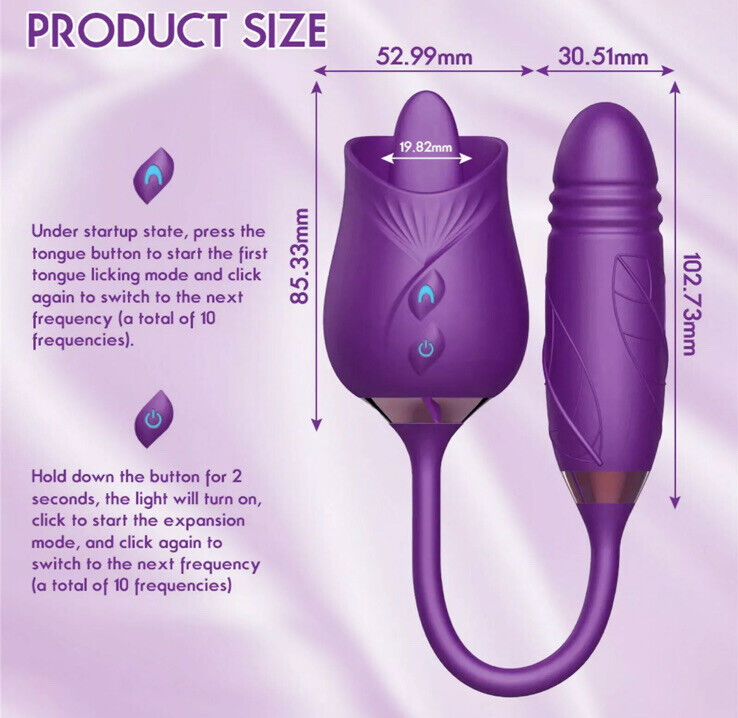 2 in 1 Deluxe Thrusting & Licking Rose