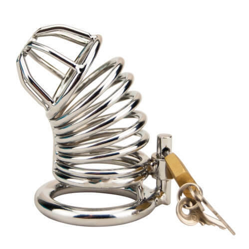Bondage Impound Spiral Male Chastity Device Cage