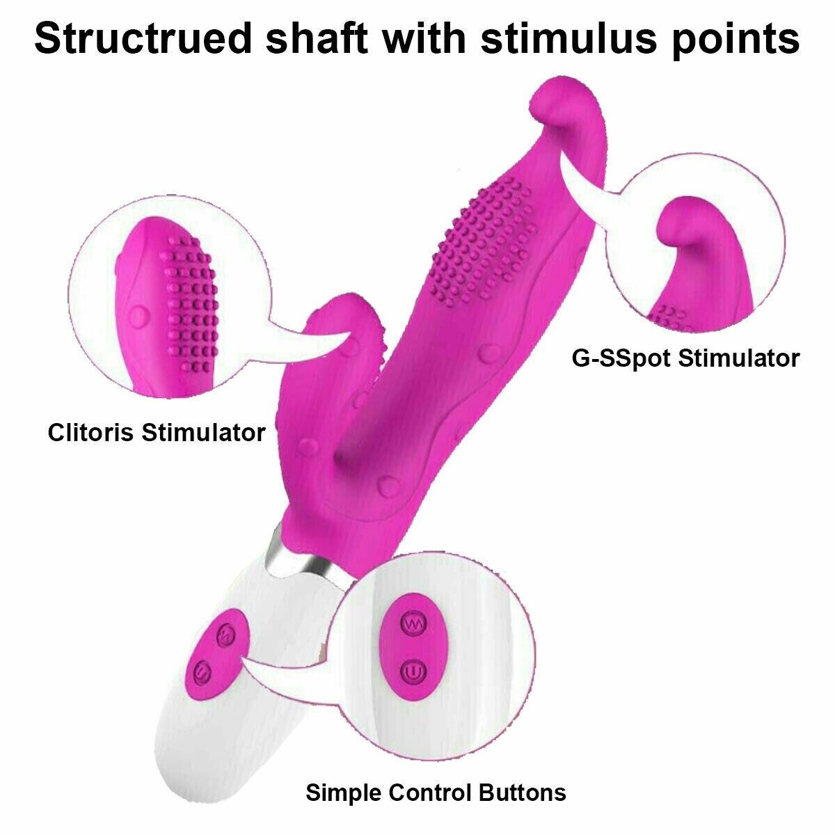 Aphrodite Textured Double Tickler Dildo Vibrator