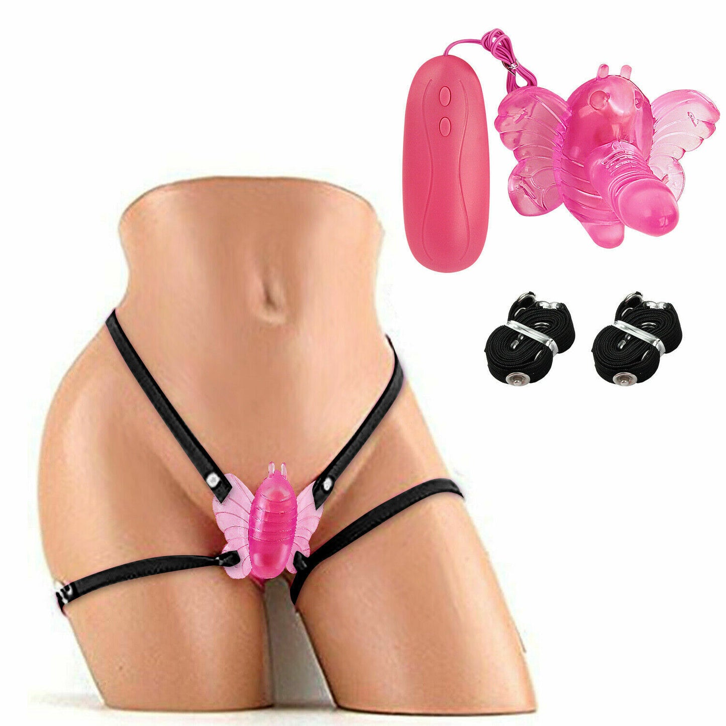 Wireless Wearable Butterfly Strap-on Dildo Vibrator For Women Couples Sex Toys