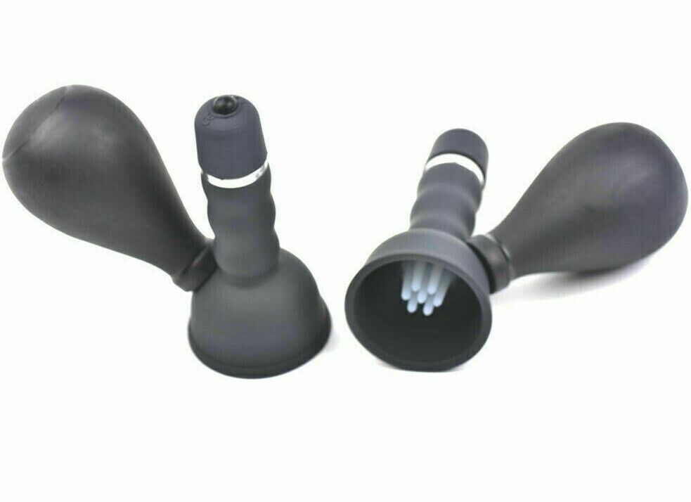 Vibrating Sucking Nipple Massager Enhancer Vacuum Breast Stimulator Toy UK