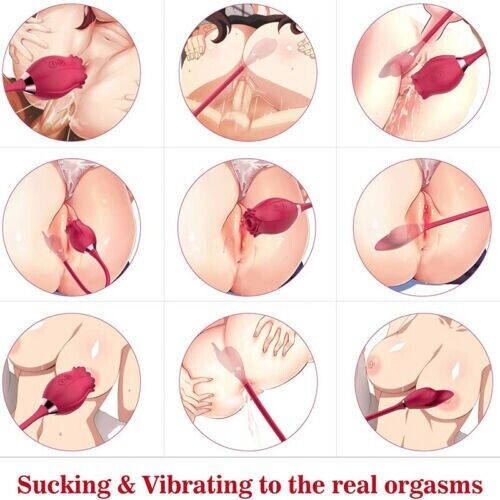 Rose 2 in 1 Clit Oral Licking Sucking & G-spot Vibrator Dildo Bullet Sex Toys UK