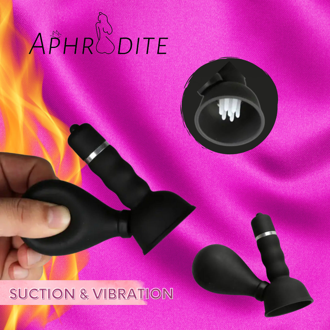 Vibrating Sucking Nipple Massager Enhancer Vacuum Breast Stimulator Toy UK