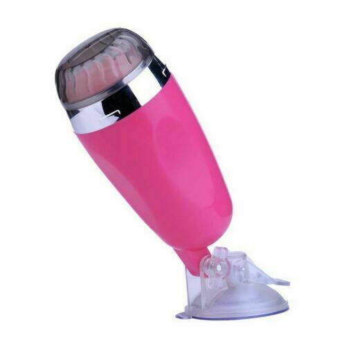 Male Vibrating Pussy Flesh Cup Hands Free Masturbator FREE BULLET