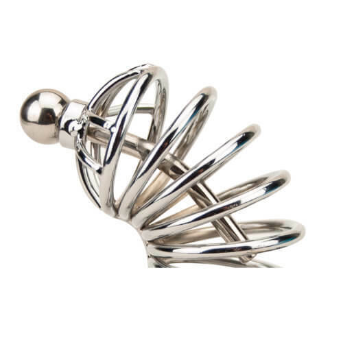 Bondage Impound Corkscrew Penis Plug Chasity Device