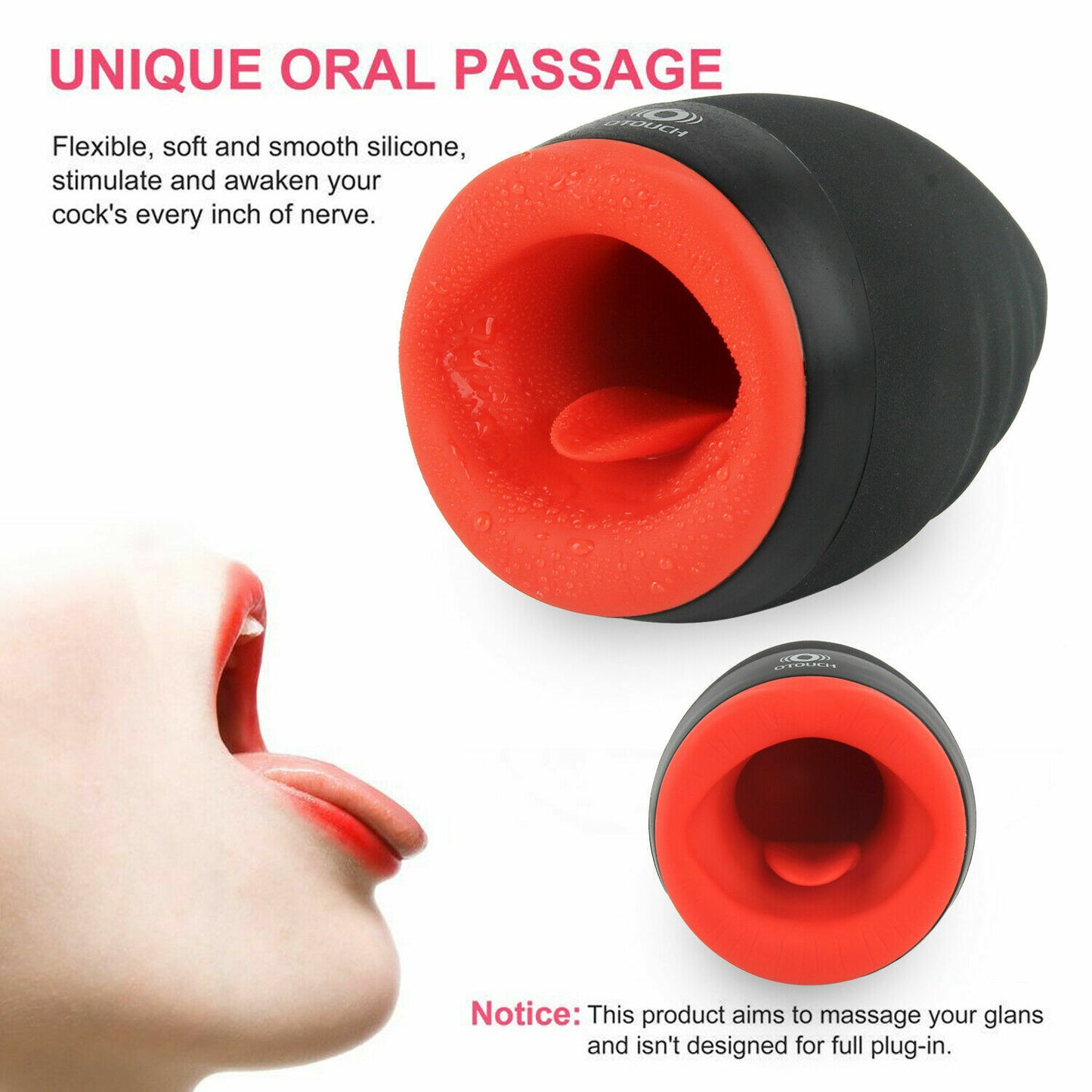 O Touch Advanced Vibrating Heated Blow Job Masturbator