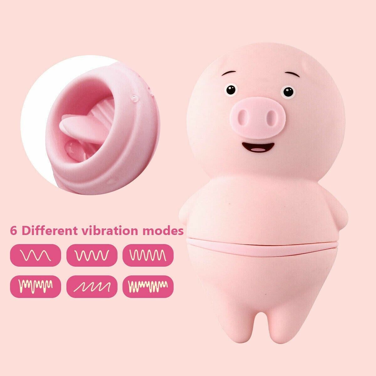 Vibrating Tongue Massager Masturbator
