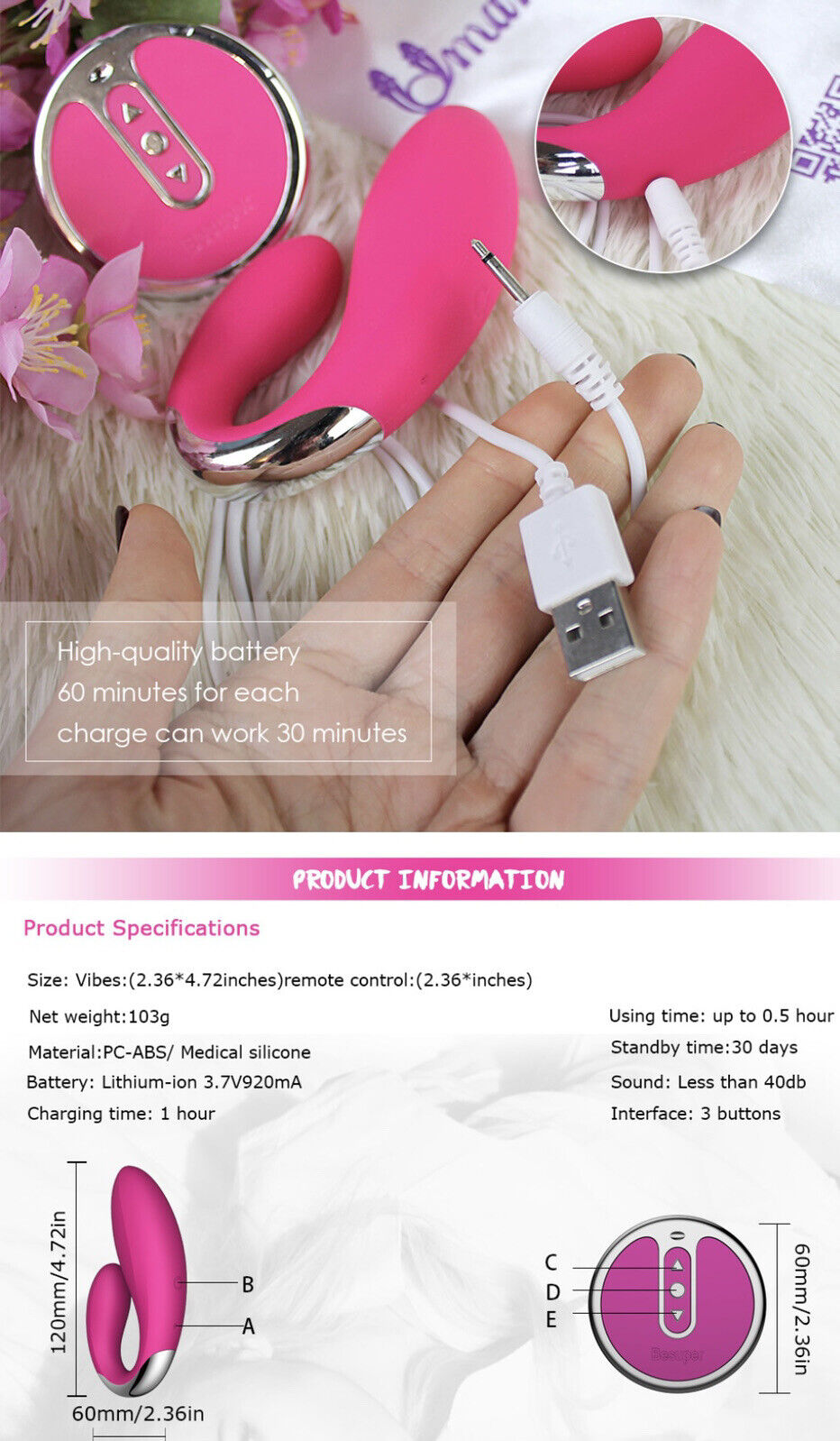 Besuper U Shape Vibrator