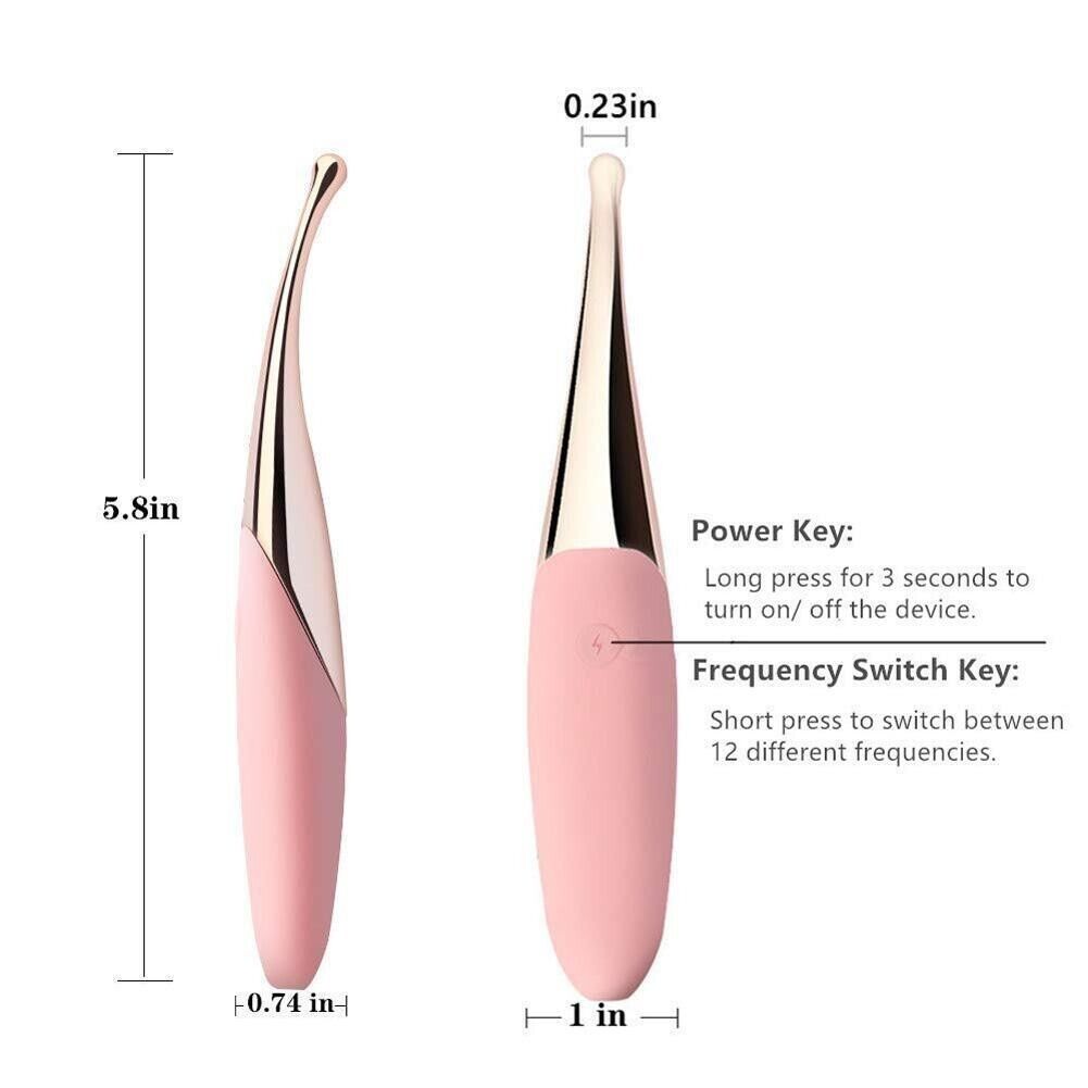 Orgasm Finger Vibrator G-Spot Dildo Clit Nipple Sleek Wand Massager Adult Toy