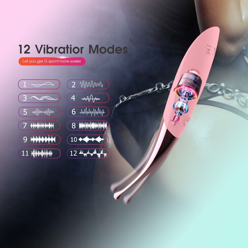 Orgasm Finger Vibrator G-Spot Dildo Clit Nipple Sleek Wand Massager Adult Toy