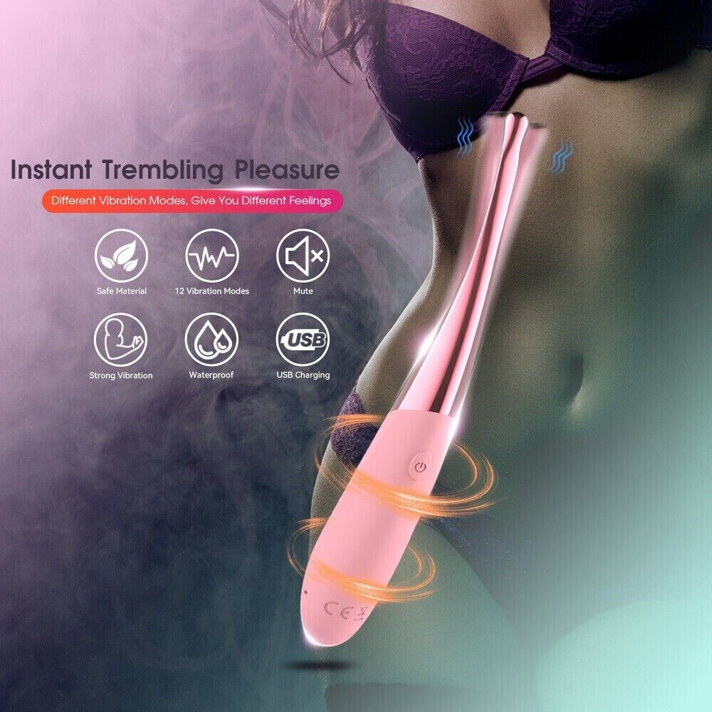 Orgasm Finger Vibrator G-Spot Dildo Clit Nipple Sleek Wand Massager Adult Toy