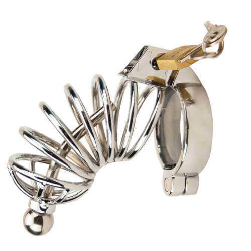 Bondage Impound Corkscrew Penis Plug Chasity Device