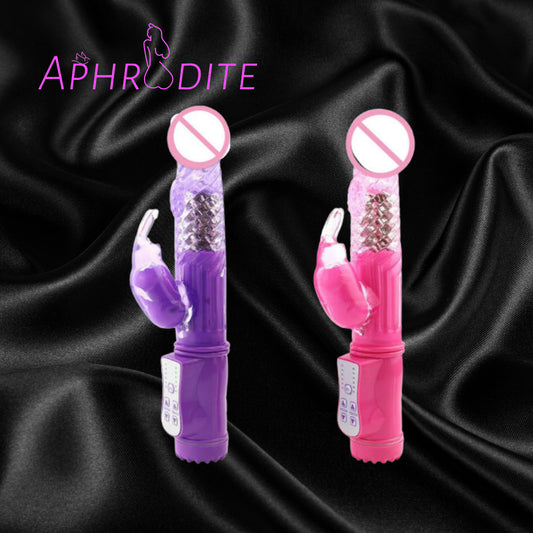 Multi Speed Vibrating Adult Rabbit Dildo With Rotating Beads