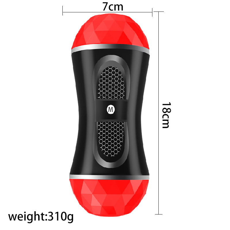 Male Masturbator Cup Flesh Sleeve Double Ended Vagina & Mouth Realistic Sex Toy
