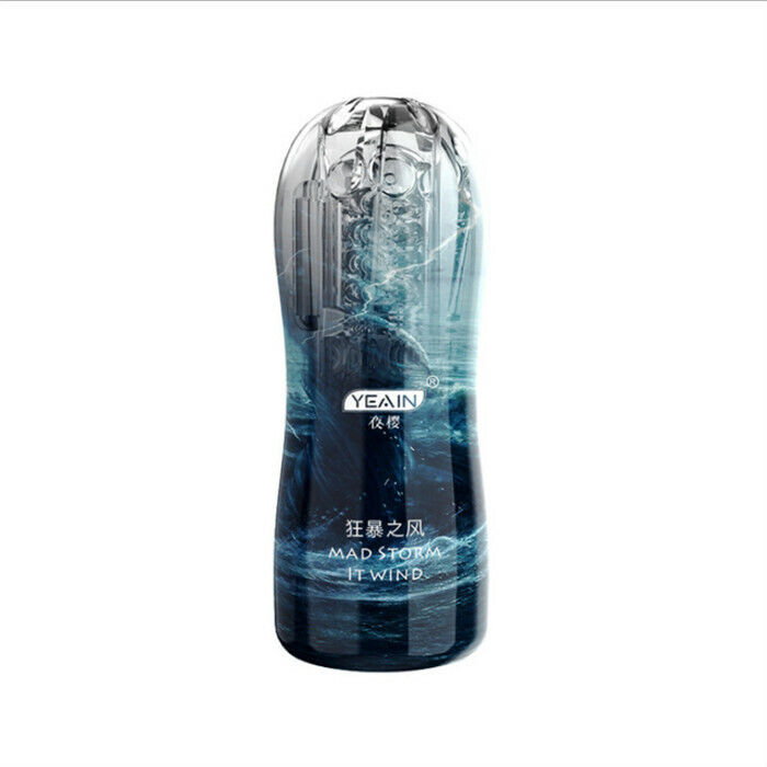 Vibrating Realistic Male Masturbator Sex Toy Blow Job Mouth Anal Vagina Vibrator
