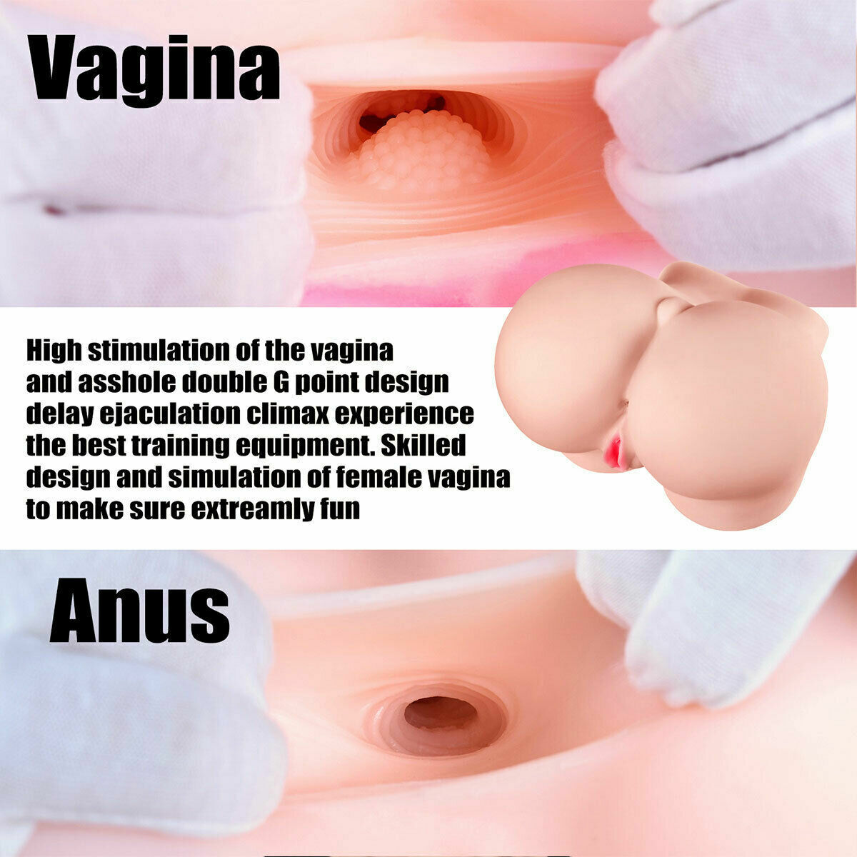 Soft Realistic Pussy Vagina Anal Flesh Sex Doll Premium Masturbator Ass UK