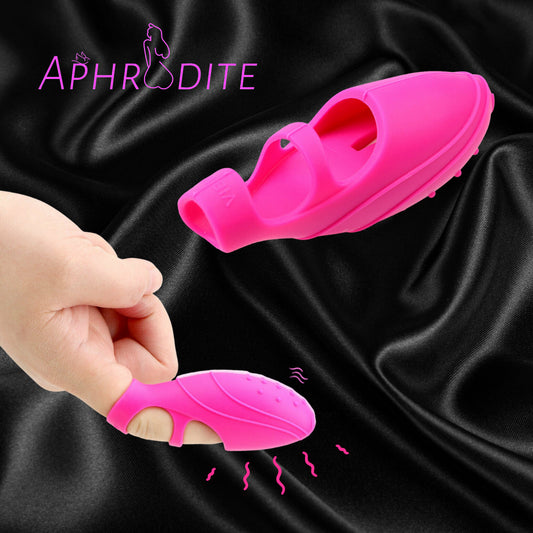 Vibrating Finger Sleeve Clitoris G-Spot Stimulator  Textured Vibrator Massager