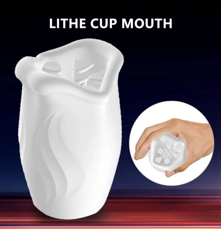 Male Masturbator Automatic 360 Rotating Cup Thrusting Lips Stroker Sex Toy UK