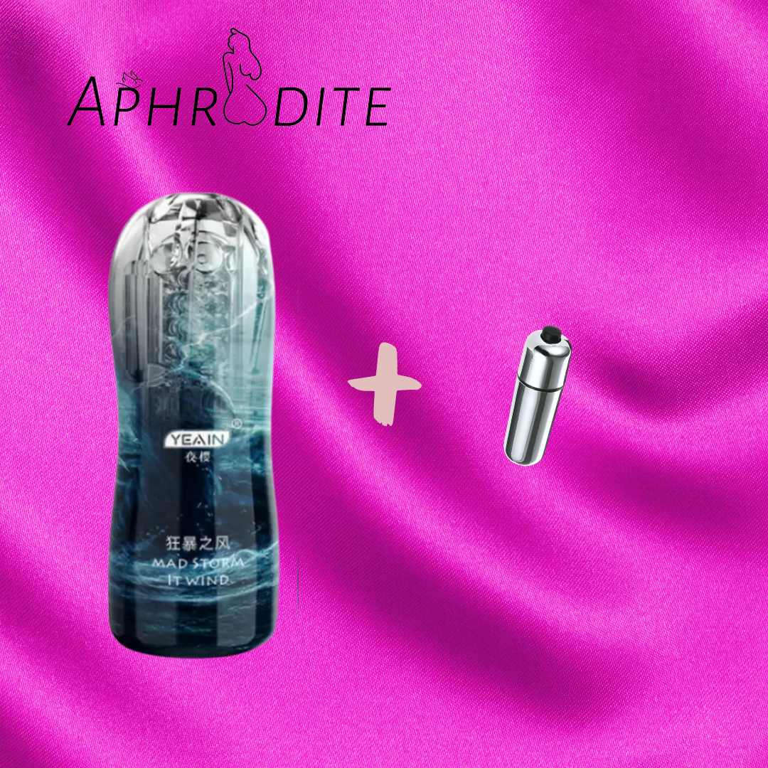 Vibrating Realistic Male Masturbator Sex Toy Blow Job Mouth Anal Vagina Vibrator