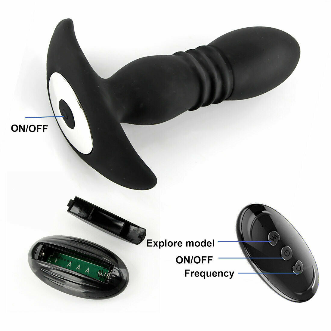 Telescopic Vibrator Anal Butt Plug Prostate Massage Thrusting Vibrating Sex Toys