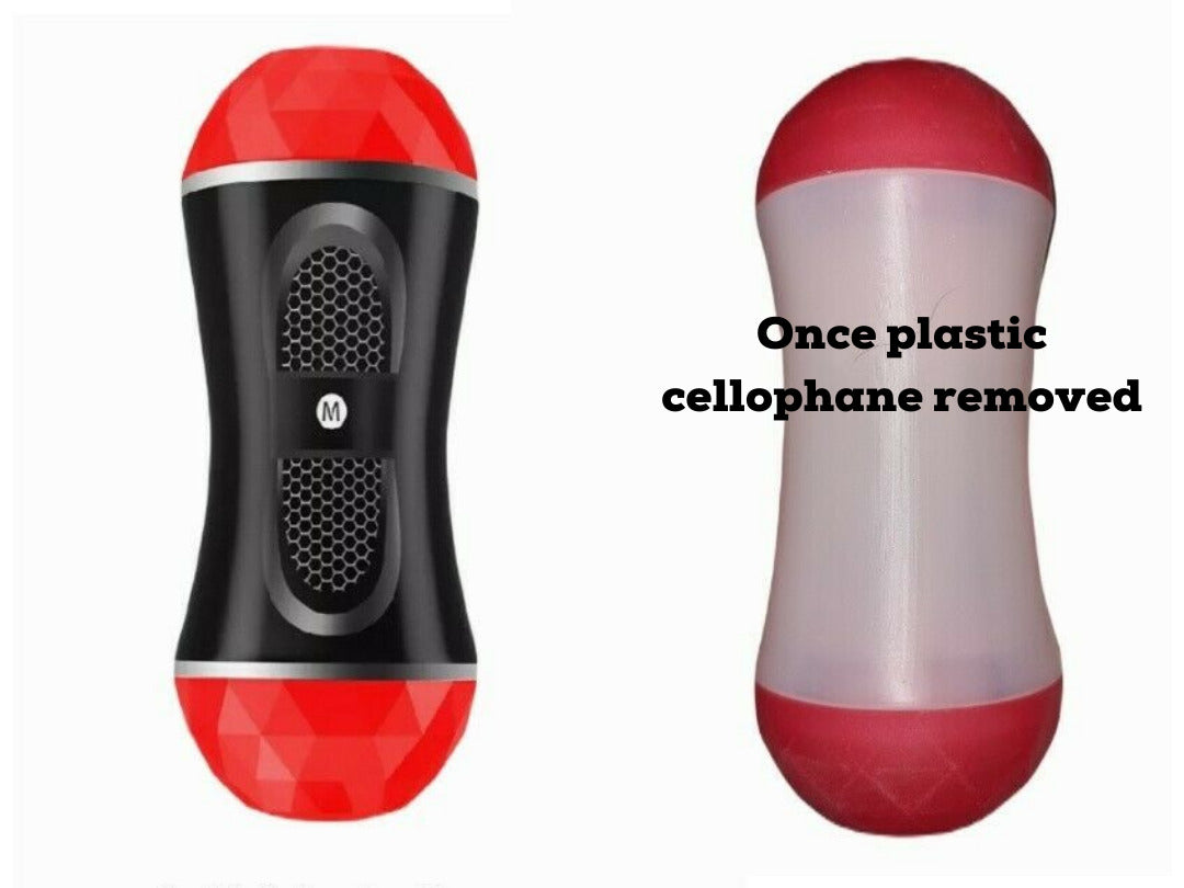 Male Masturbator Cup Flesh Sleeve Double Ended Vagina & Mouth Realistic Sex Toy