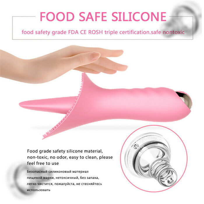 Vibrating Magic Tongue Massager USB Electric Nipples Licker Vibrator Sex Toy