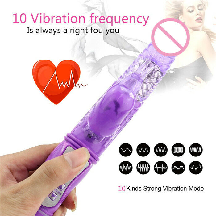 Multi Speed Vibrating Adult Rabbit Dildo With Rotating Beads