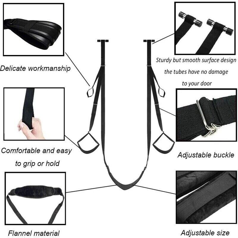 Door Sex Swing Couple Love Leather Hanging Bondage Restraints  Leg Spreader BDSM