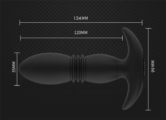Telescopic Vibrator Anal Butt Plug Prostate Massage Thrusting Vibrating Sex Toys